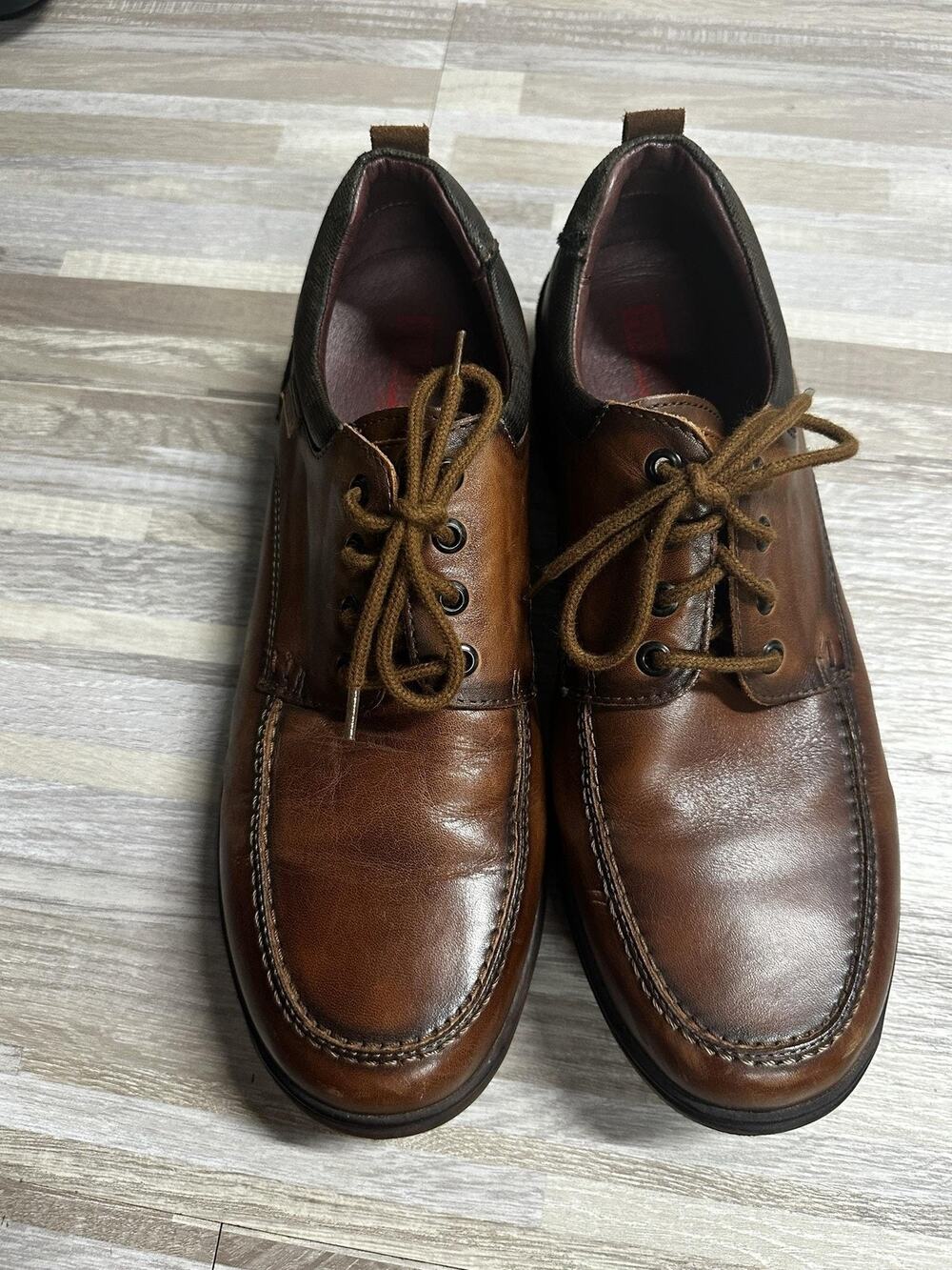 Pikolinos Mens Brn Leather Airgonomic Lace Up Sneakers Sz 10
